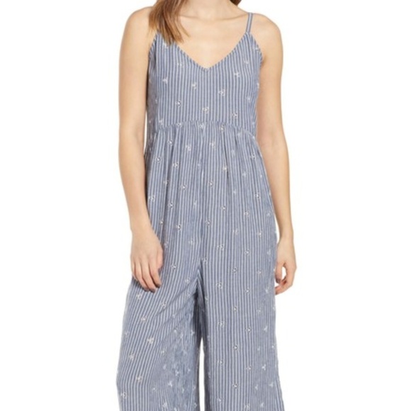 bp Pants - NWT BP. Embroidered Wide Leg Stripe Jumpsuit L